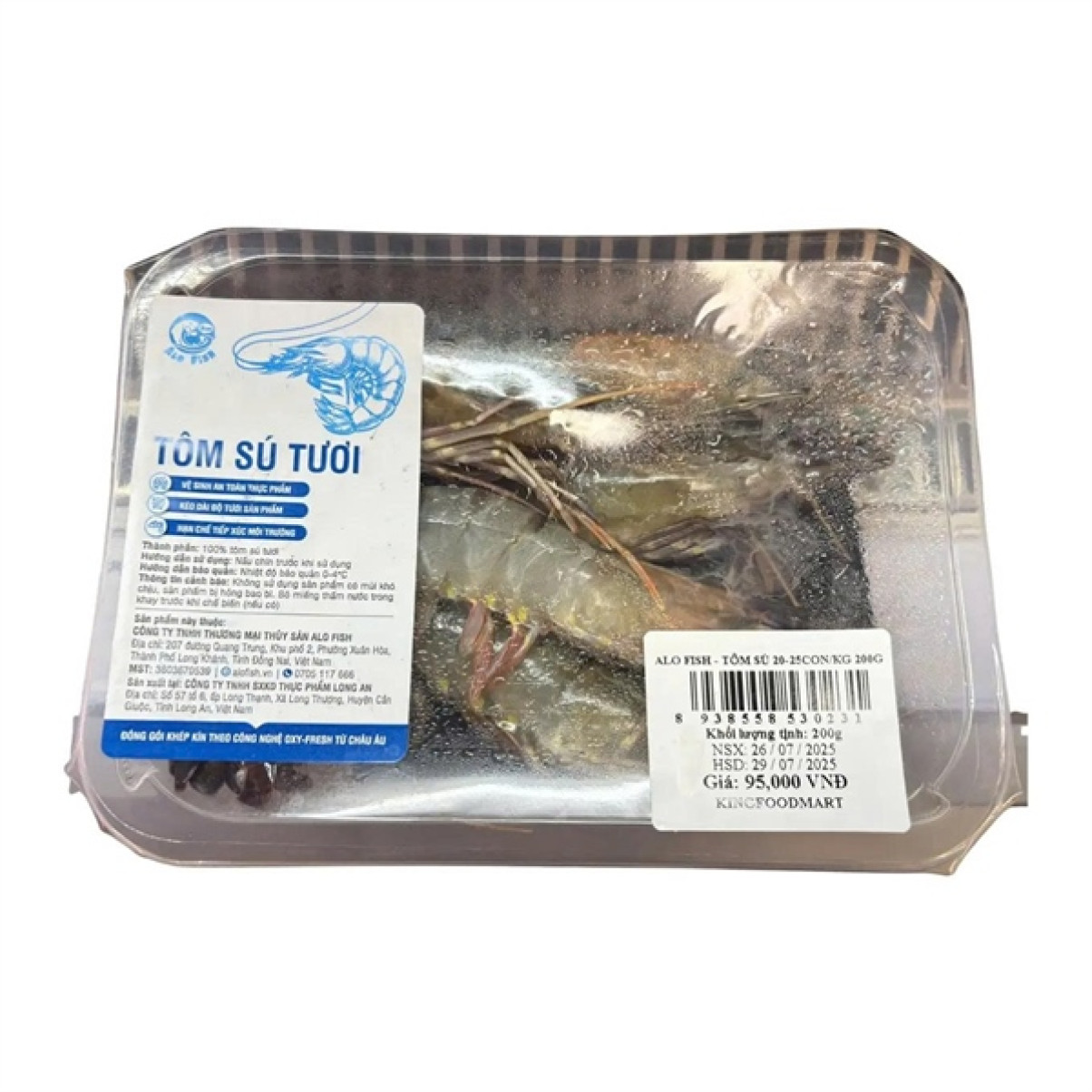 Tôm Sú 200g Size 20-25c/kg