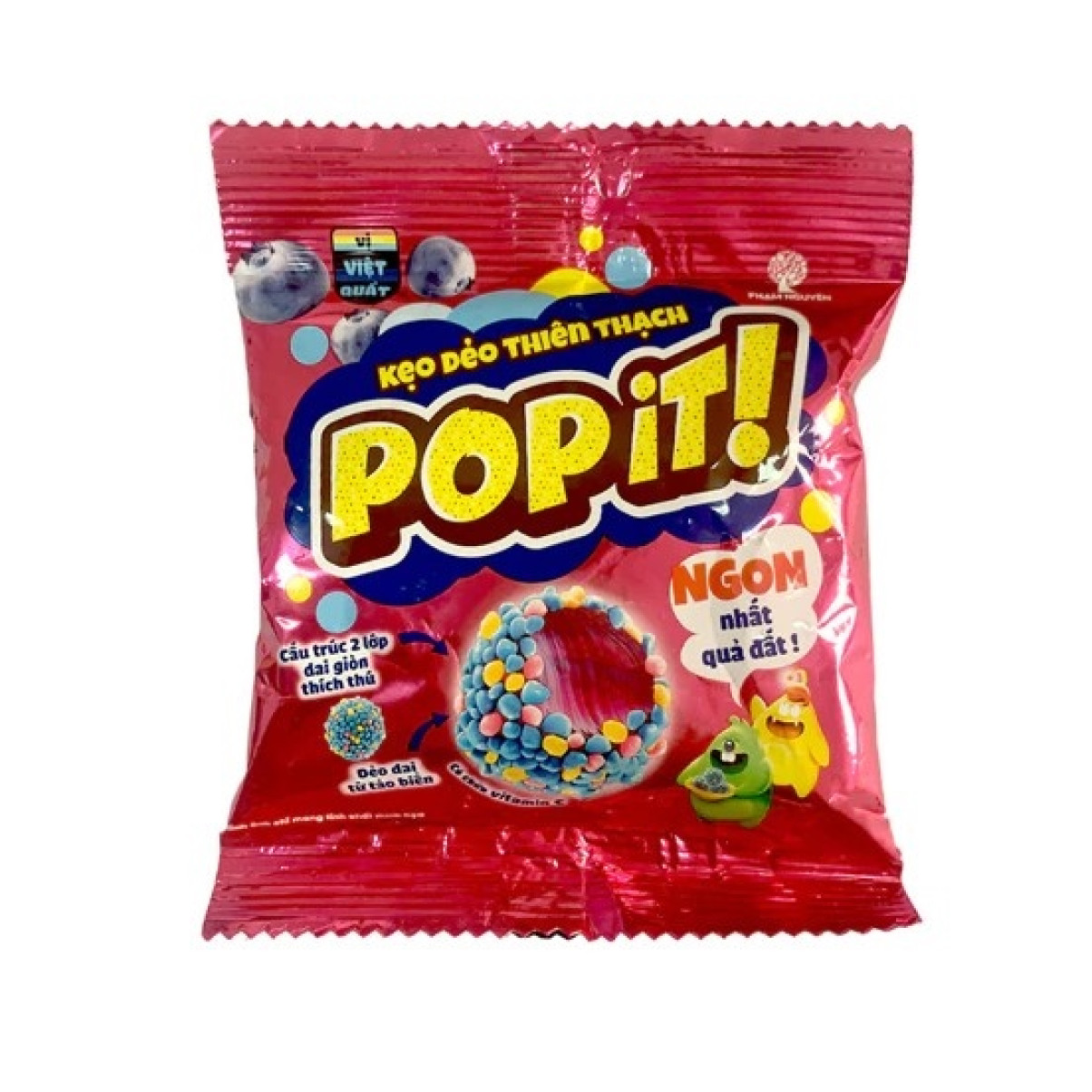 Kẹo dẻo POPIT thiên thạch vị việt quất 50g