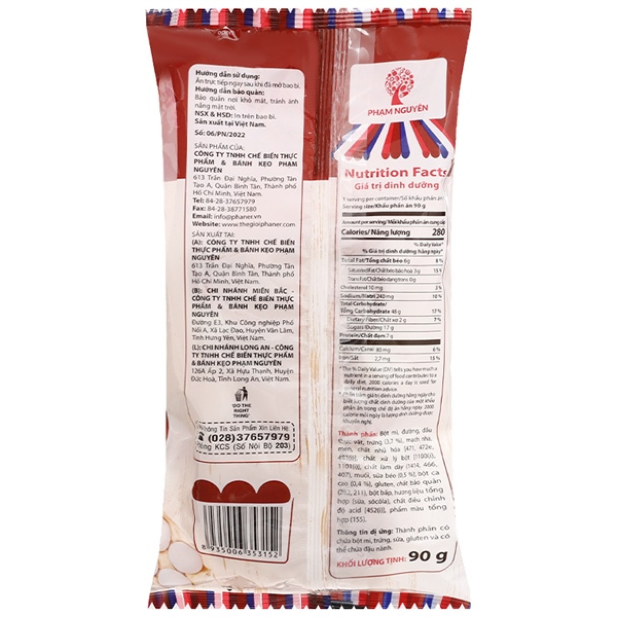 Bánh mì Otto tươi kem socola mới 90g