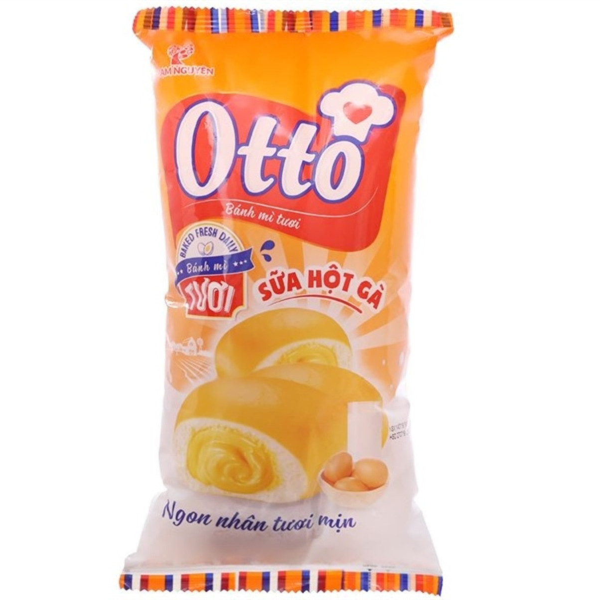 Bánh mì Otto tươi kem sữa hột gà mới 90g