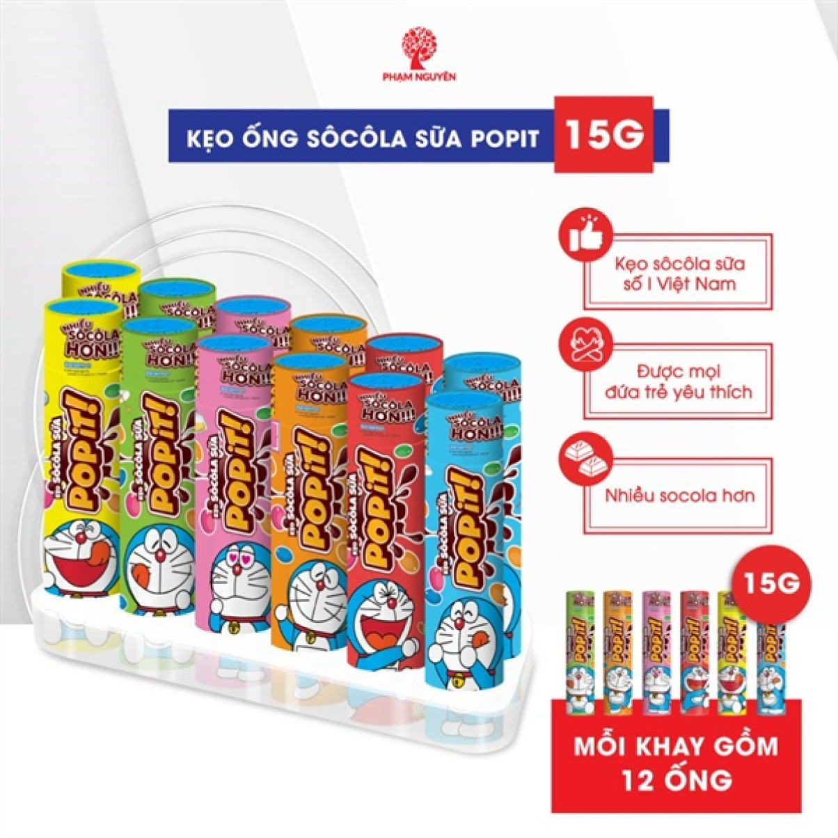Kẹo Tube Popit Doreamon 15g