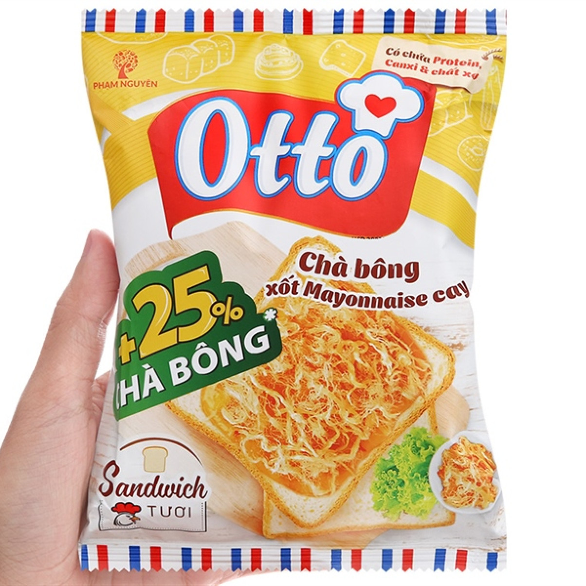 Bánh mì Otto Sandwich tươi chà bông xốt mayonaise cay 82.5g