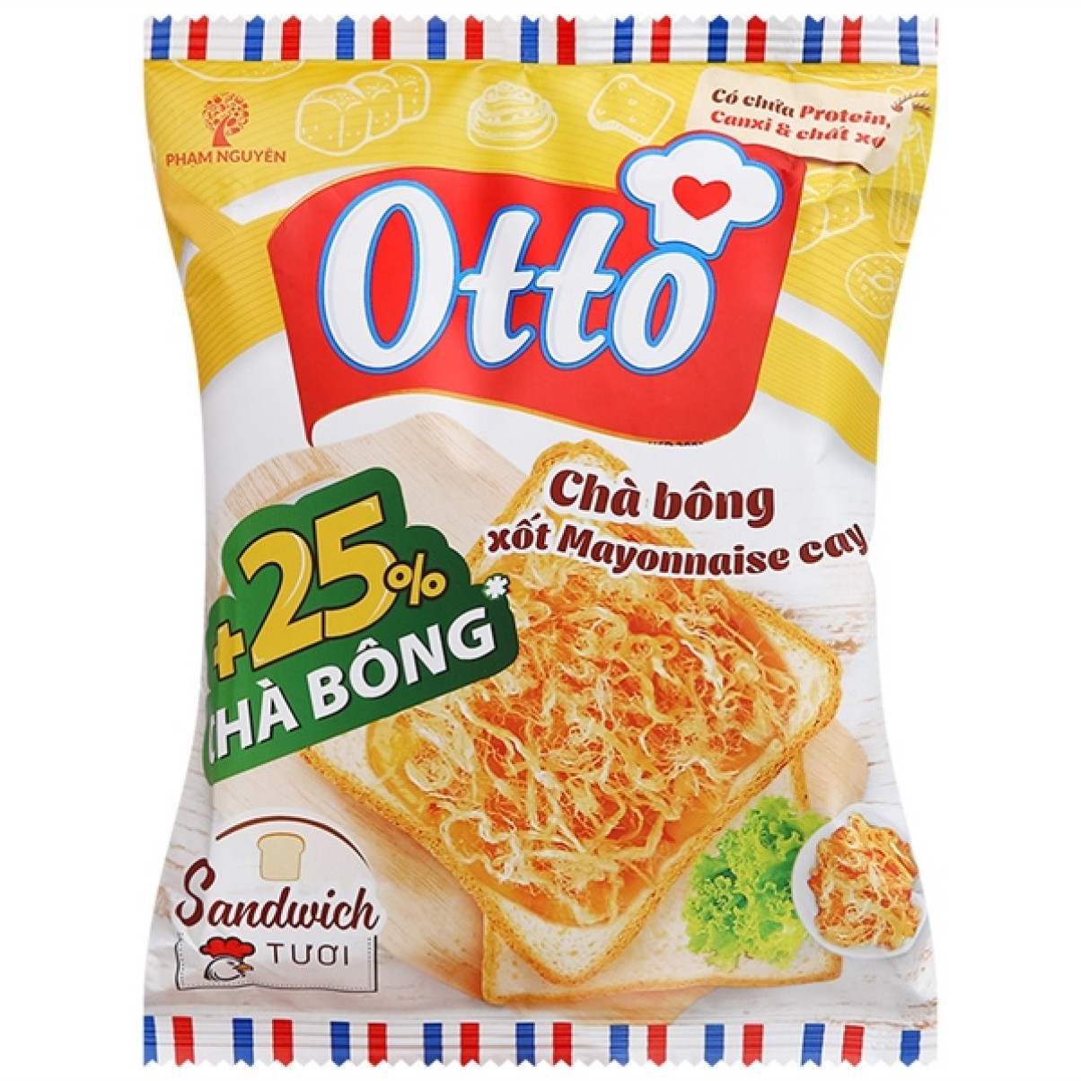 Bánh mì Otto Sandwich tươi chà bông xốt mayonaise cay 82.5g