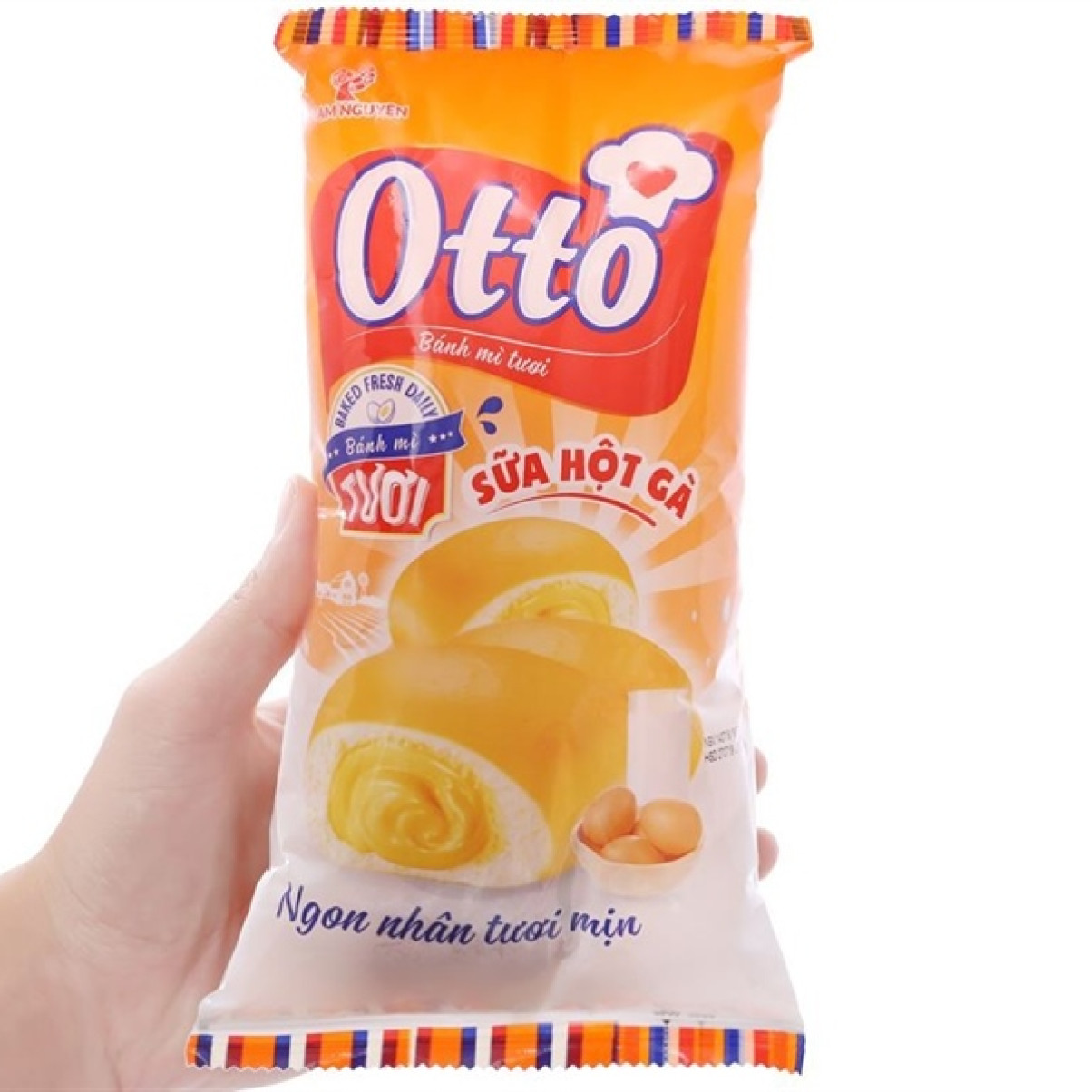 Bánh mì Otto tươi kem sữa hột gà mới 90g