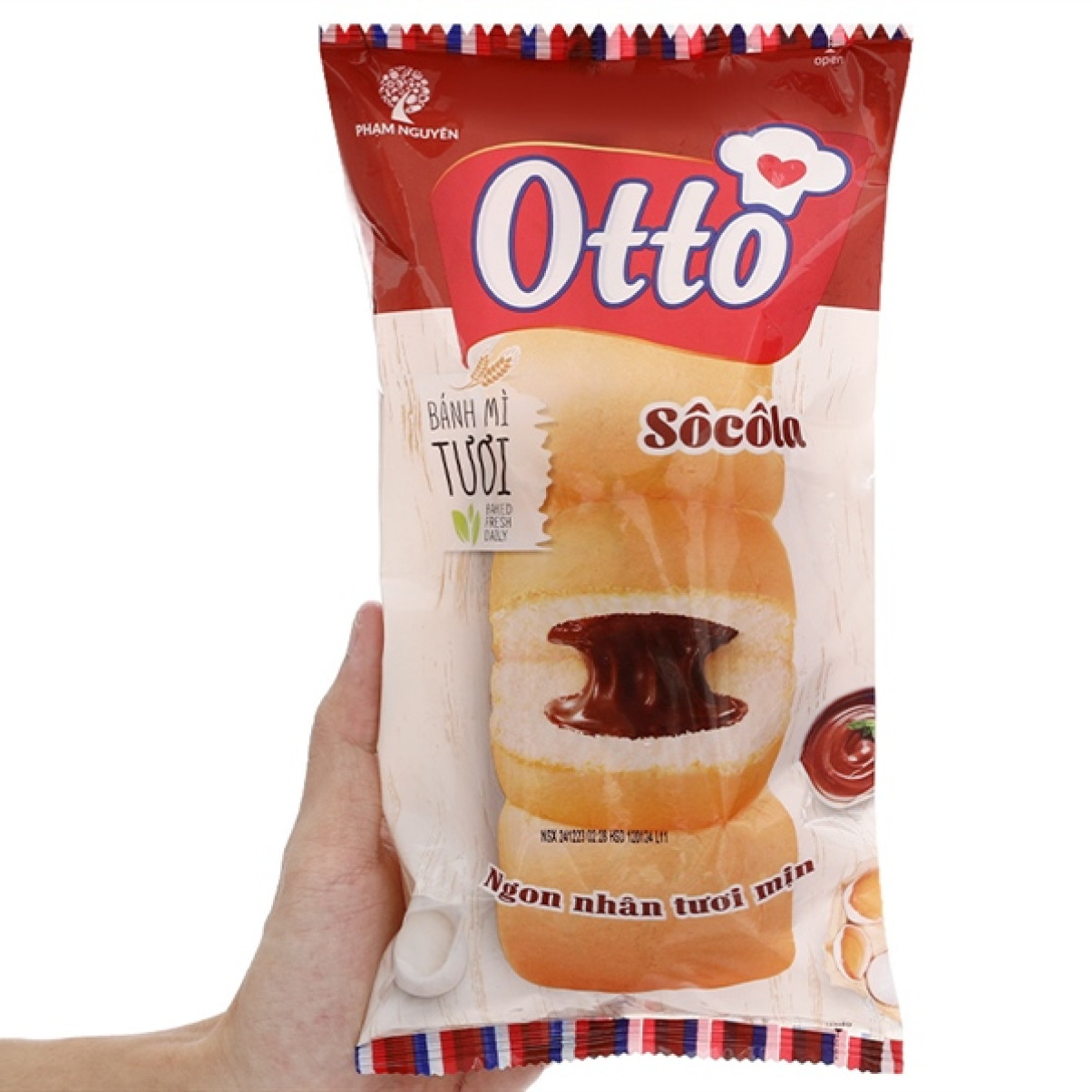 Bánh mì Otto tươi kem socola mới 90g