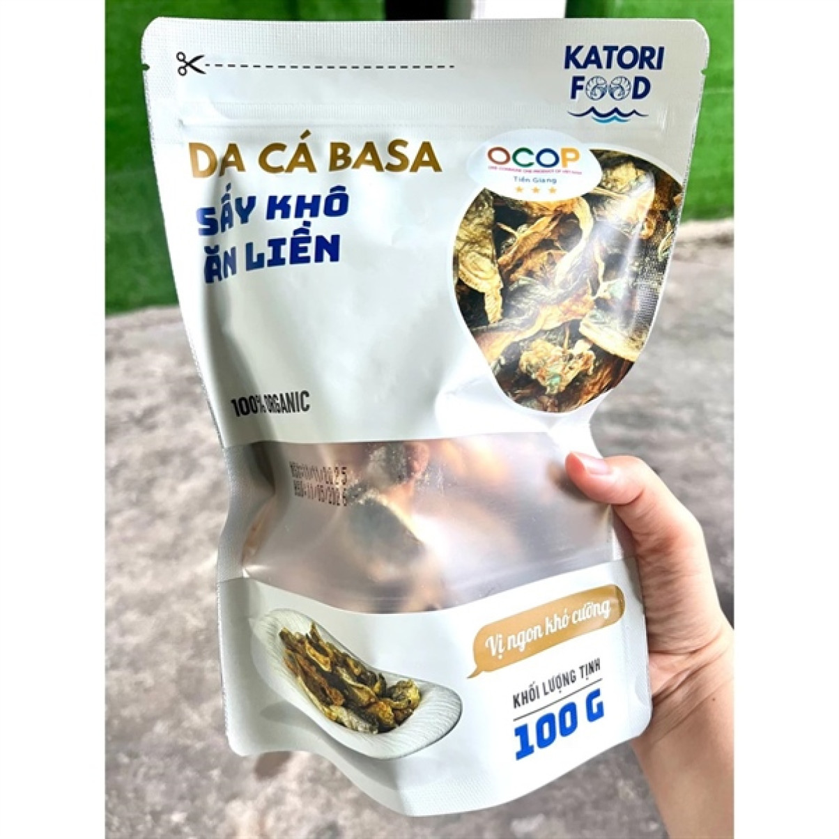 Da cá basa sấy khô ăn liền 100g