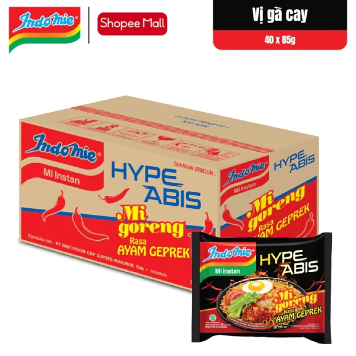 Mi Goreng Ayam Geprek (gà giòn cay)