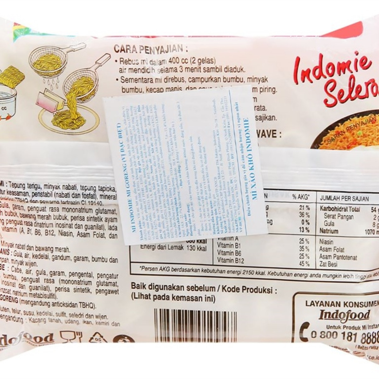 Mì Indomie Mi Goreng (vị đặc biệt)