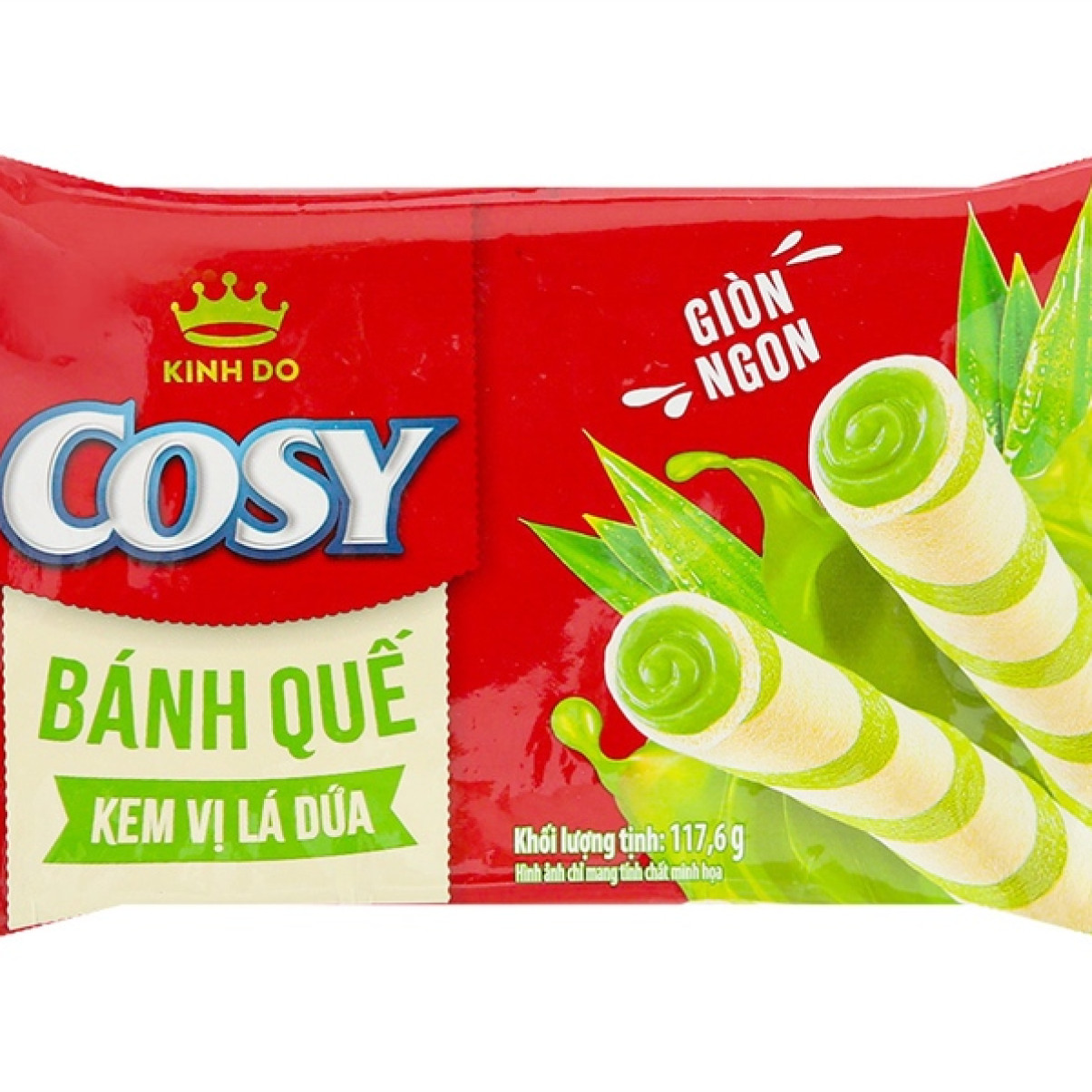 Bánh Quế Cosy Vị Lá Dứa Kinh Đô 117.6G