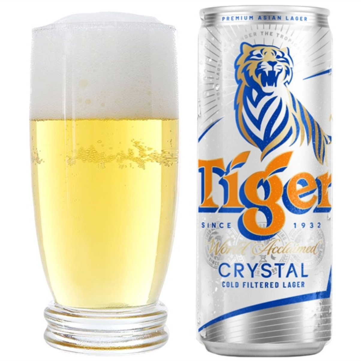 Bia Tiger Bạc Lon 330ml