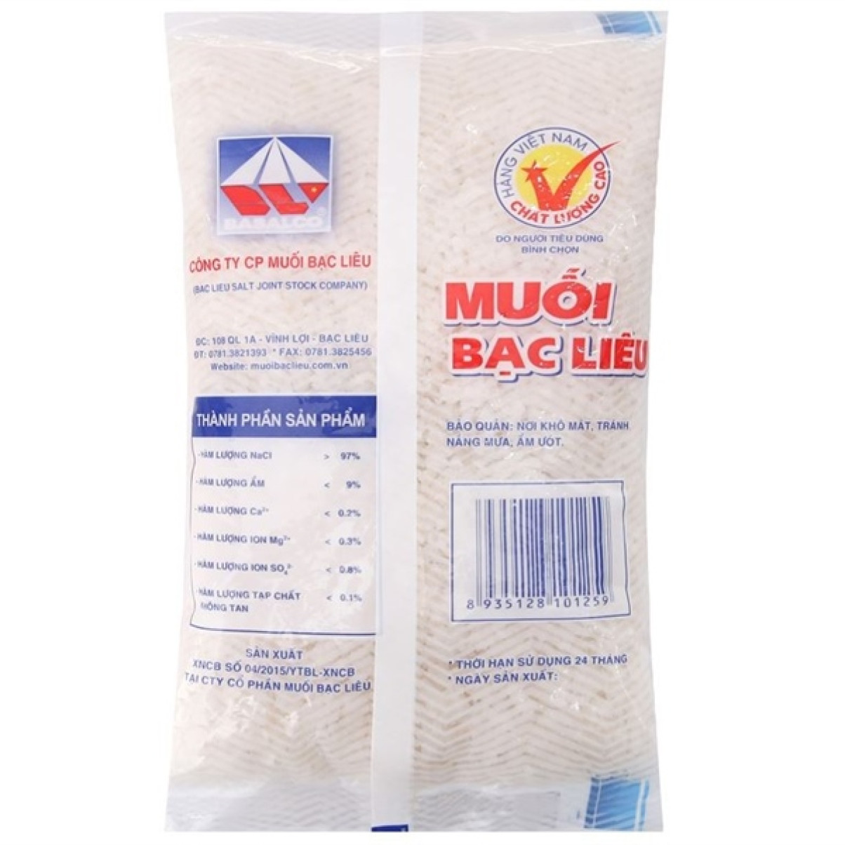 Muối Hạt Bạc Liêu 500g