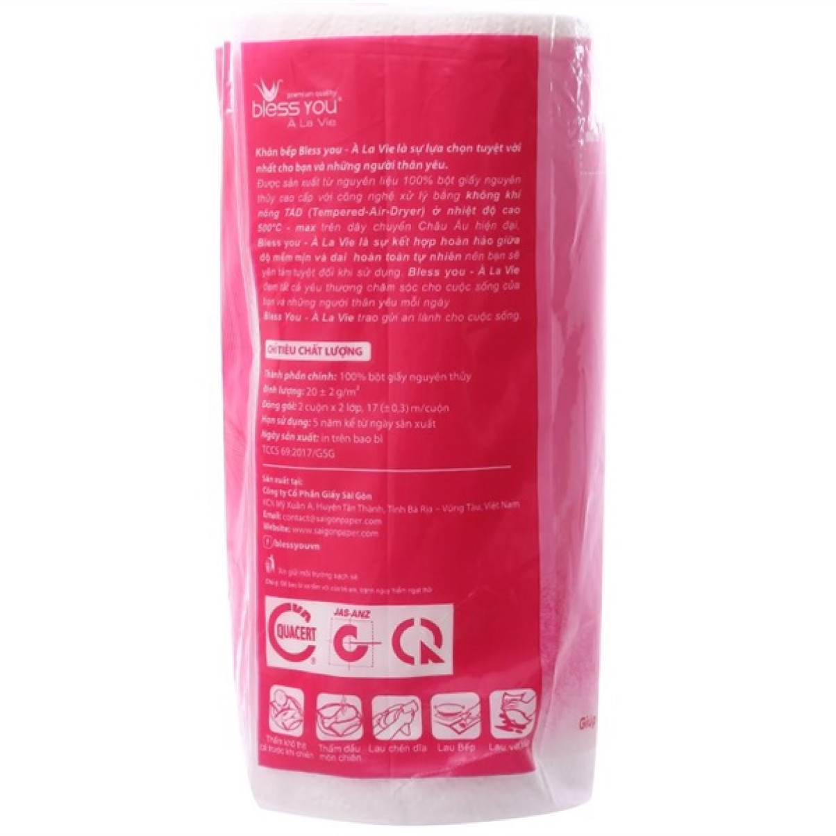 Khăn Đa Năng Bless You À La Vie 2 Cuộn