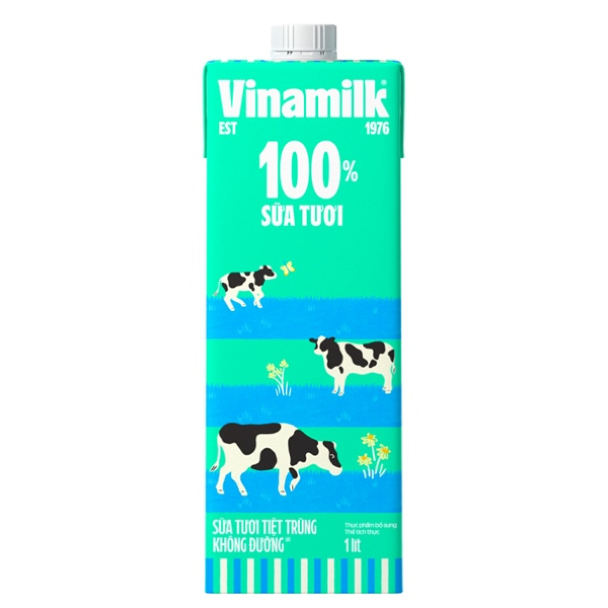 Sữa Tươi Tiệt Trùng Vinamilk 100% Không Đường 1L