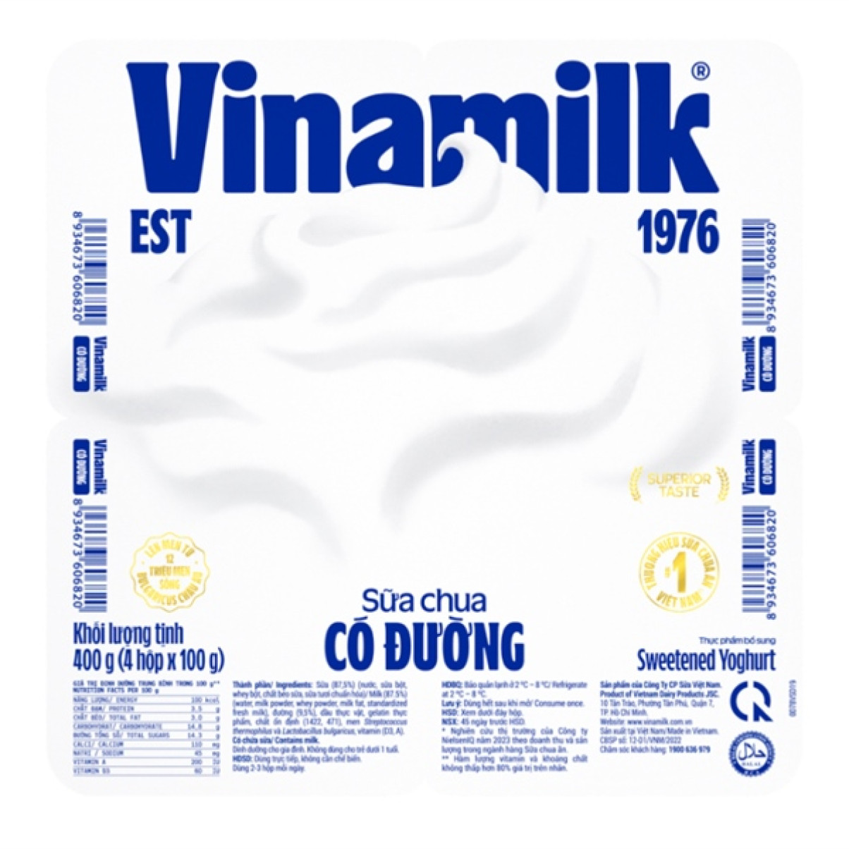 Sữa Chua Ăn Vinamilk Có Đường 100g