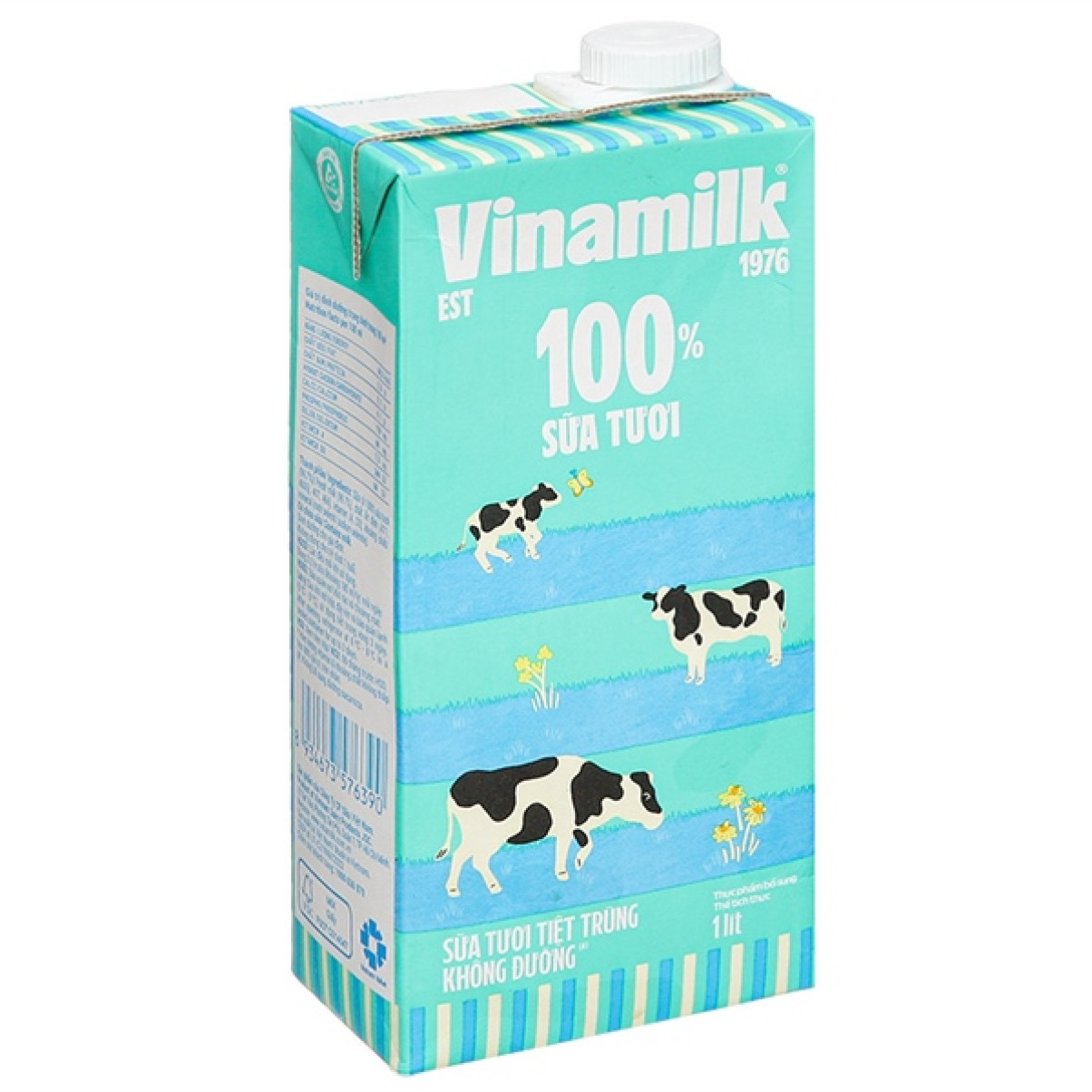 Sữa Tươi Tiệt Trùng Vinamilk 100% Không Đường 1L