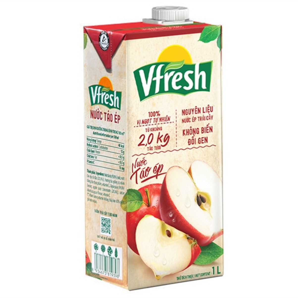 Nước Vfresh Táo Ép 100% 1L