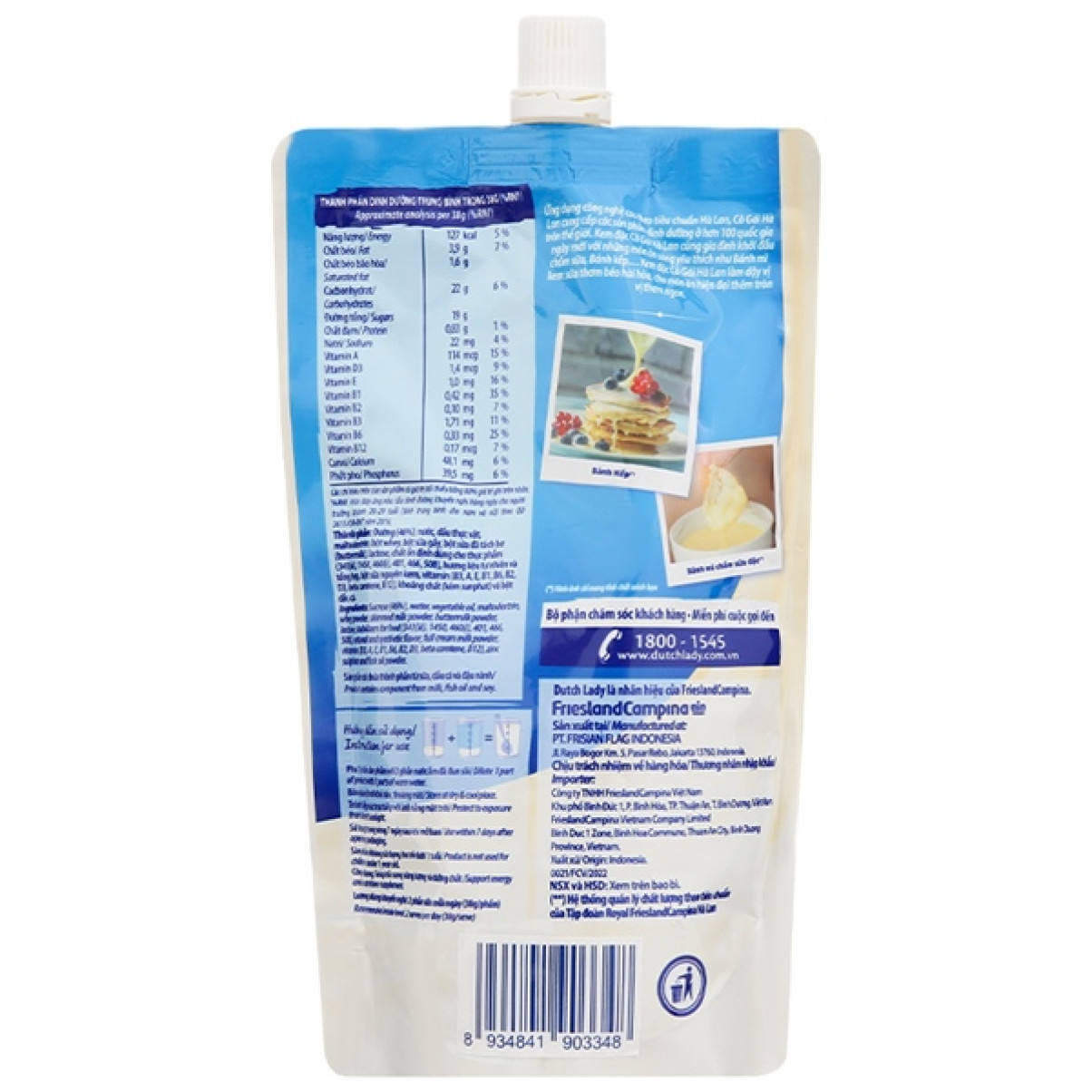 Sữa đặc Dutch Lady có đường 280g