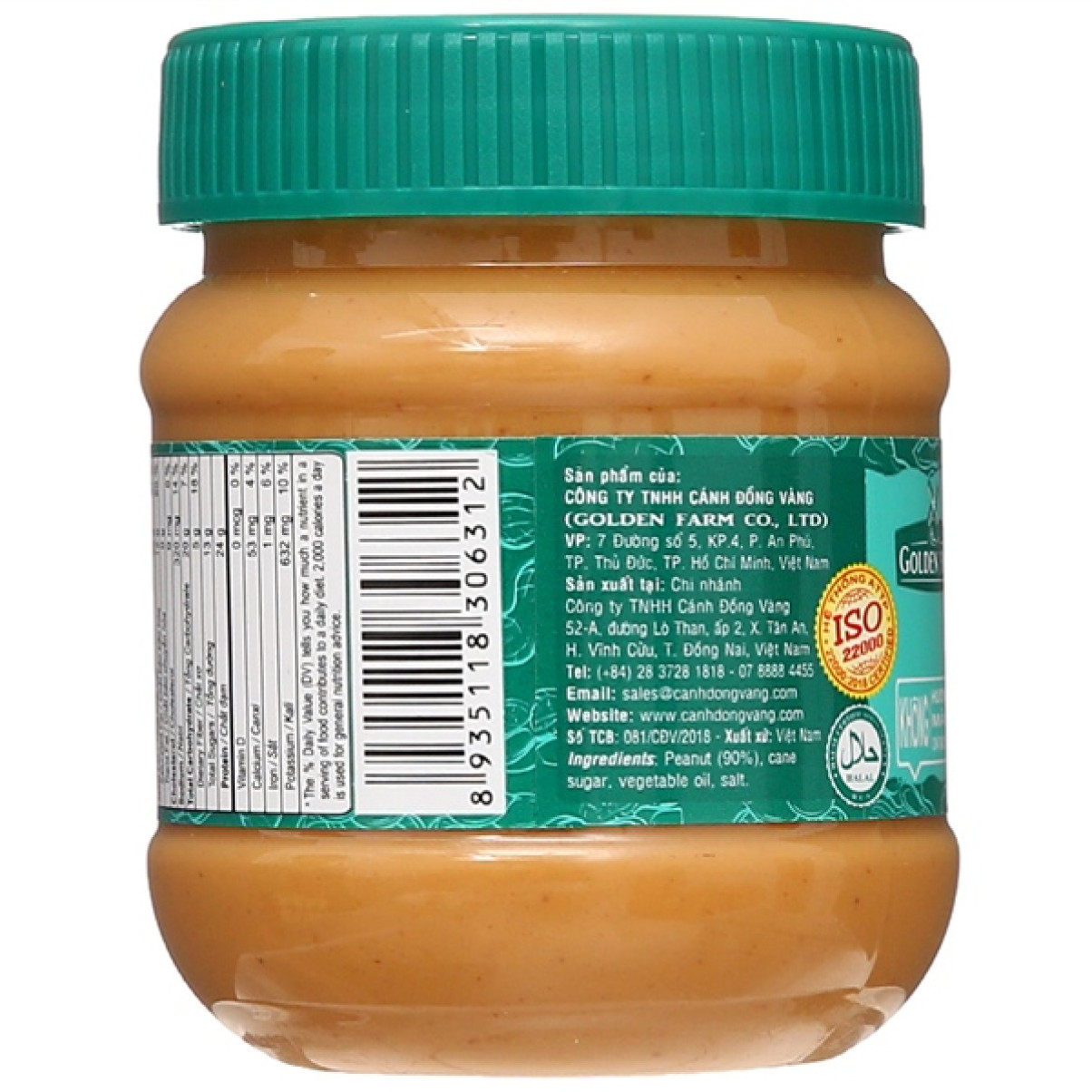 Bơ Đậu Phộng Mịn Golden Farm 340g