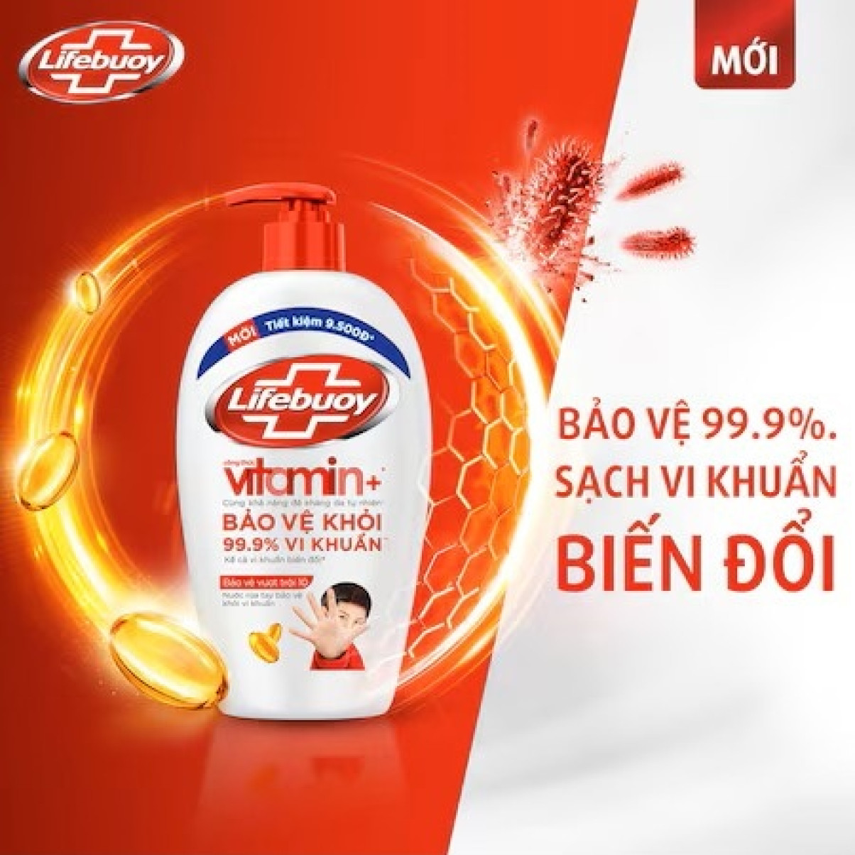 Sữa Rửa Tay Lifebuoy Đỏ - Bảo Vệ Vượt Trội 450g