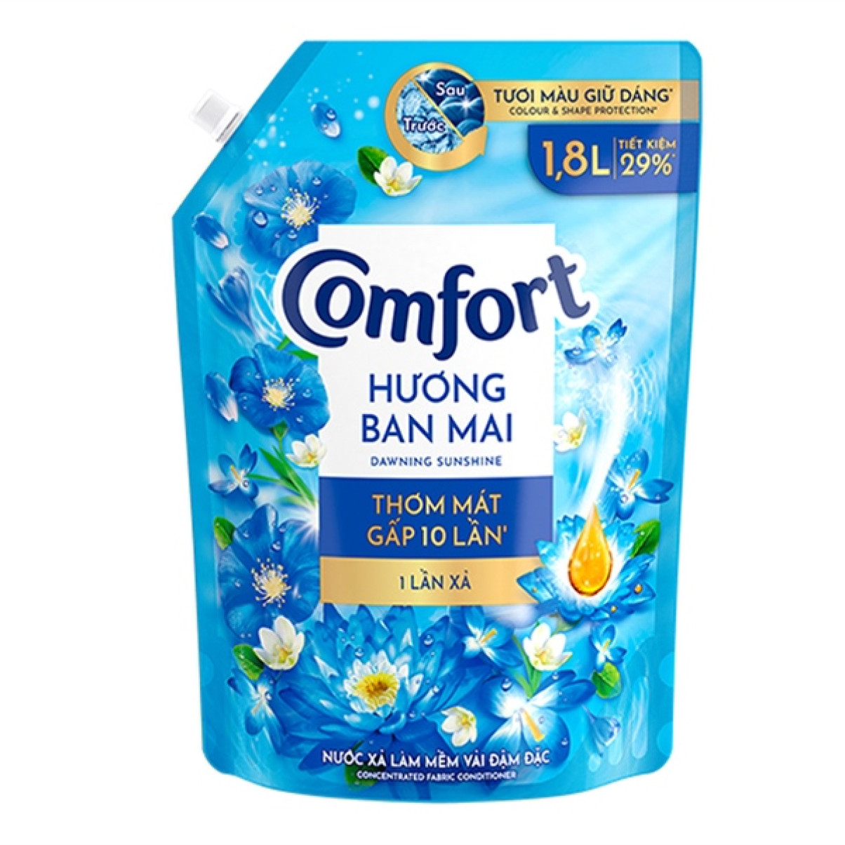 Nước Xả Comfort Đậm Đặc Hương Ban Mai 1.8L