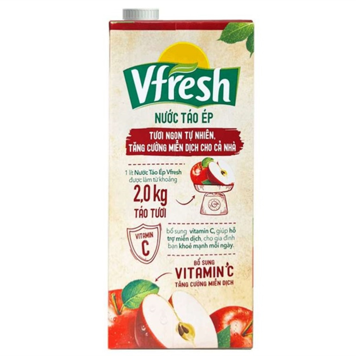Nước Vfresh Táo Ép 100% 1L