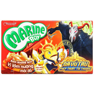 Bánh Marine Boy Vị Tôm Nướng Môi Đỏ 35G