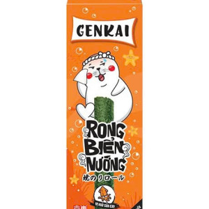 GENKAI Rong Biển Nướng Cuộn Vị Hải Sản Cay 15g
