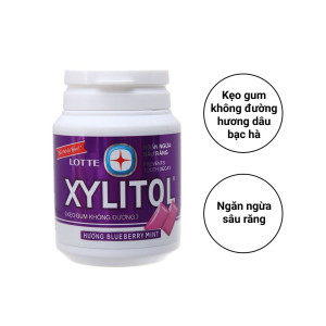Kẹo gum không đường Lotte Xylitol hương Blueberry Mint 55.1g