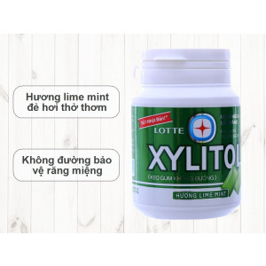 Kẹo gum không đường Lotte Xylitol hương Lime mint 55.1g