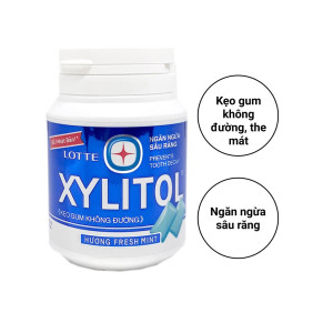 Kẹo gum không đường Lotte Xylitol hương Fresh Mint 55.1g