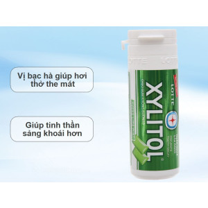 Kẹo gum không đường Lotte Xylitol hương Lime mint 26.1g