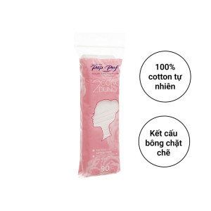 Bông tẩy trang Poppuf zipper 90 miếng