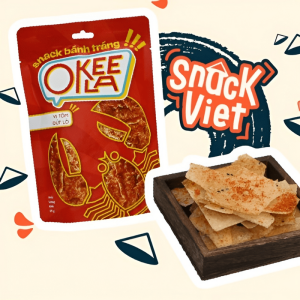 Snack Bánh Tráng Okeela Vị Tôm Đút Lò - Túi 30g