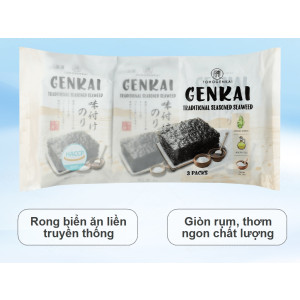 GENKAI Rong Biển Ăn Liền Truyền Thống 12g (4g x 3 gói)