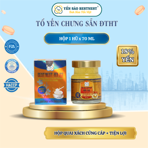 Hộp 1 hũ Tổ yến chưng sẵn BESTNEST HỘI AN 18% Đông Trùng Hạ Thảo