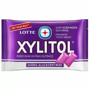 Kẹo gum không đường Lotte Xylitol hương Blueberry Mint 11.6g