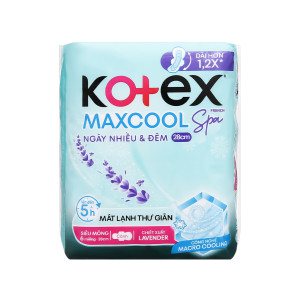BVS Kotex Max Cool French Spa Ngày Nhiều và Đêm 28cm SMC 6M