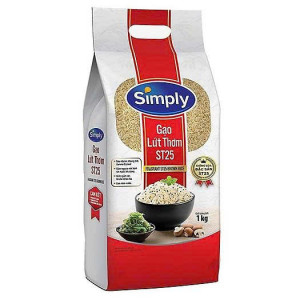 Gạo lứt thơm ST25 Simply 1kg