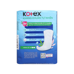 BVS KOTEX Hằng Ngày Kháng Khuẩn Tự Nhiên 40M