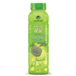 CAU DAT FARM FruitDeli Nước Ép Dưa Lưới Thạch Dừa 500ml