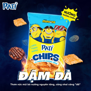 PATI Chips vị Thăn Bò Nướng Tảng 50g