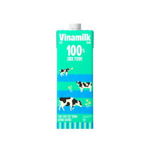 Sữa Tươi Tiệt Trùng Vinamilk 100% Không Đường 1L
